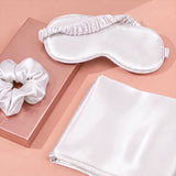 Pink Luxury Faux Silk Sleep Gift Set - 4-Piece Eye Mask, Pillowcase & Scrunchies for Relaxation & Comfort (Copy)