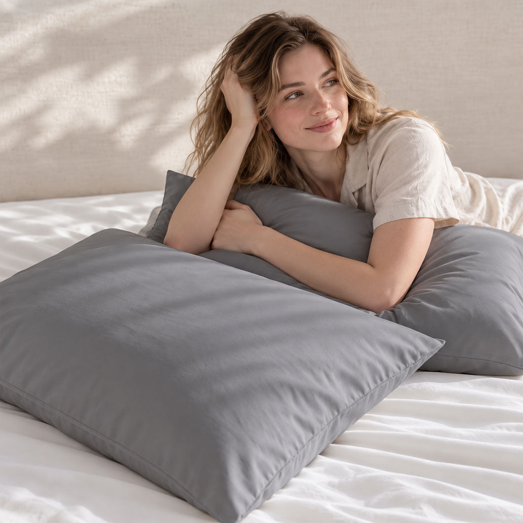 Audreamy 100% Cotton Pillowcases 2 Pack