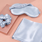 Pink Luxury Faux Silk Sleep Gift Set - 4-Piece Eye Mask, Pillowcase & Scrunchies for Relaxation & Comfort (Copy)