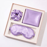 Pink Luxury Faux Silk Sleep Gift Set - 4-Piece Eye Mask, Pillowcase & Scrunchies for Relaxation & Comfort (Copy)
