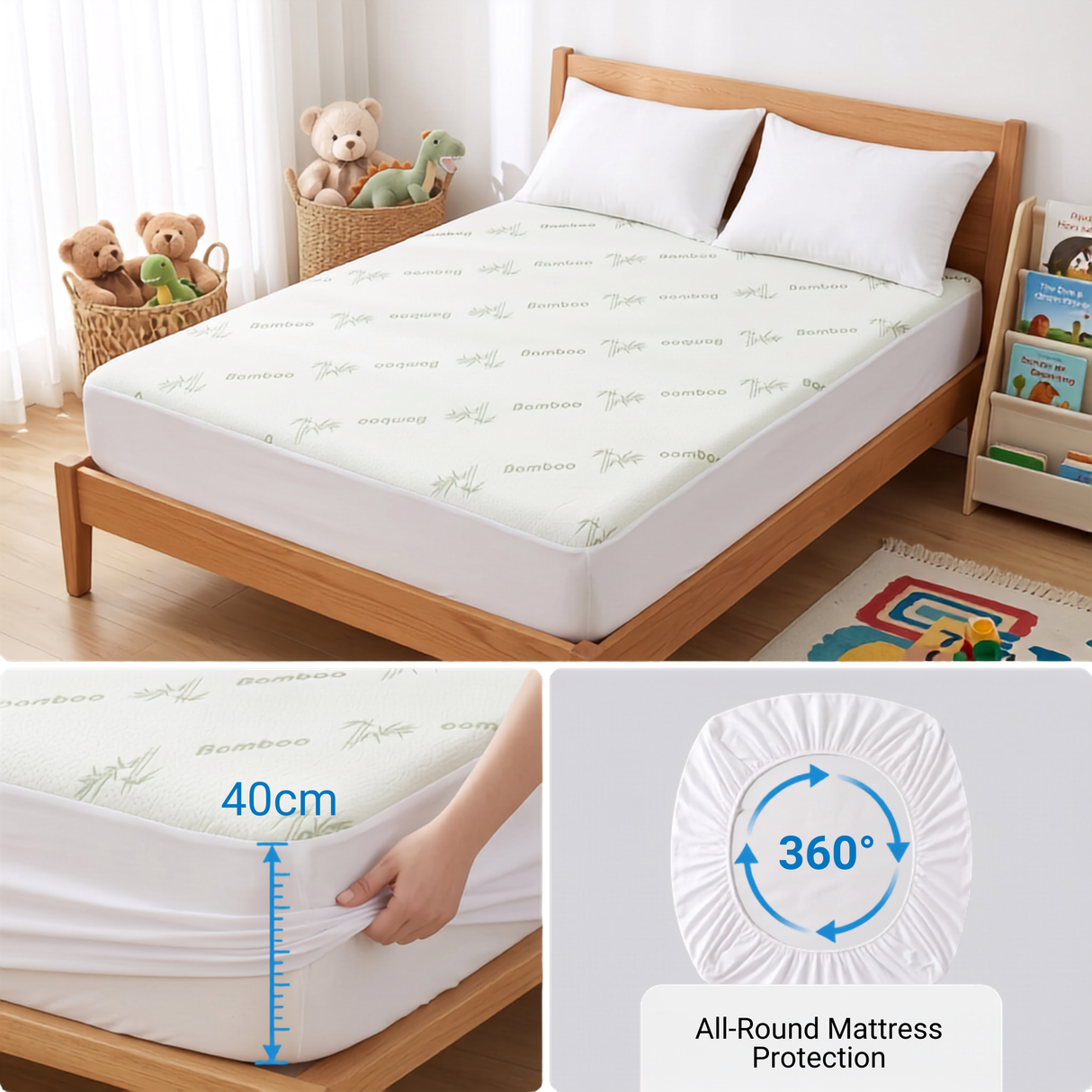 Audreamy Nuvia Kids Bamboo Waterproof Mattress Protector