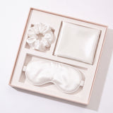 Pink Luxury Faux Silk Sleep Gift Set - 4-Piece Eye Mask, Pillowcase & Scrunchies for Relaxation & Comfort (Copy)