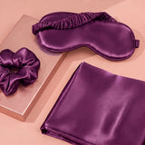 Pink Luxury Faux Silk Sleep Gift Set - 4-Piece Eye Mask, Pillowcase & Scrunchies for Relaxation & Comfort (Copy)