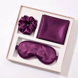 Pink Luxury Faux Silk Sleep Gift Set - 4-Piece Eye Mask, Pillowcase & Scrunchies for Relaxation & Comfort (Copy)