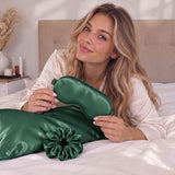 Pink Luxury Faux Silk Sleep Gift Set - 4-Piece Eye Mask, Pillowcase & Scrunchies for Relaxation & Comfort (Copy)