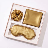 Pink Luxury Faux Silk Sleep Gift Set - 4-Piece Eye Mask, Pillowcase & Scrunchies for Relaxation & Comfort (Copy)