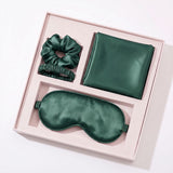 Pink Luxury Faux Silk Sleep Gift Set - 4-Piece Eye Mask, Pillowcase & Scrunchies for Relaxation & Comfort (Copy)