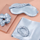 Pink Luxury Faux Silk Sleep Gift Set - 4-Piece Eye Mask, Pillowcase & Scrunchies for Relaxation & Comfort (Copy)