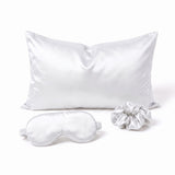 Pink Luxury Faux Silk Sleep Gift Set - 4-Piece Eye Mask, Pillowcase & Scrunchies for Relaxation & Comfort (Copy)