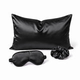 Pink Luxury Faux Silk Sleep Gift Set - 4-Piece Eye Mask, Pillowcase & Scrunchies for Relaxation & Comfort (Copy)