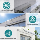 Instahut Window Door Awning 0.4mx2m Transparent