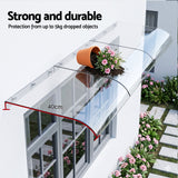 Instahut Window Door Awning 0.4mx3m Transparent