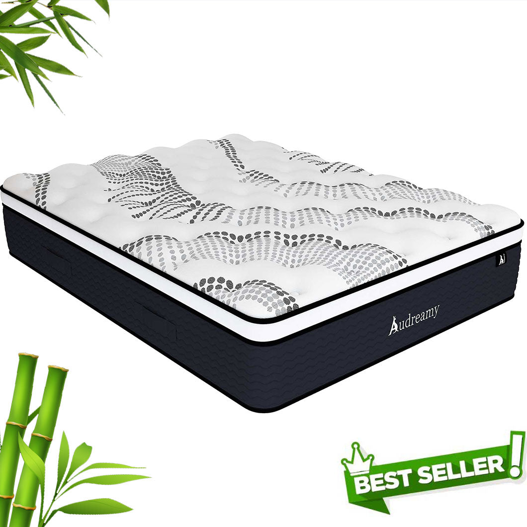 Audreamy Aurora Mattress – 34cm Ergonomic 4D Plush Euro Top Bamboo Fiber Fabric 7-Zone Pocket Spring Medium Firm (King)-Pre-Order Now – Dispatch by 20/02/2025 at the latest!