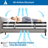 Audreamy Athens Mattress – 34cm Euro Top 7-Zone Pocket Spring 5D Support Medium Firm (Single)