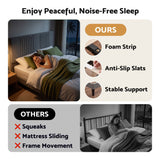 Artiss King Bed Frame with Adjustable Headboard, Grey, 300kg Capacity