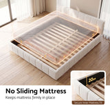 Artiss Double Bed Frame with Charging, LED Lights & Tufted Headboard