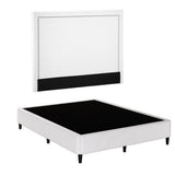 Artiss Queen Bed Frame with Headboard Platform Bed Base Grey Beige Fabric Metal