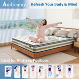 Audreamy Bondi Mattress 22cm Pillow Top – Cloud Comfort Bamboo Fiber Fabric Memory Foam Support Bonnell Medium Firm -Pre-Order Now – Ships by 22/10/2025 at the latest!