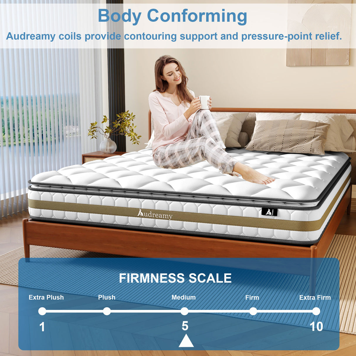 Audreamy Bondi Series 22cm Pillow Top Mattress – Cloud Comfort with Memory Foam Support