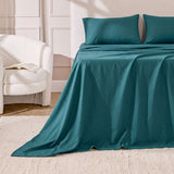 Hotel Soft Bed Sheet Set- Bedding Sheets & Pillowcases Breathable Bedding Wrinkle, Fade, Stain Resistant-Deep Pocket Flat Fitted Bed Sheet Set