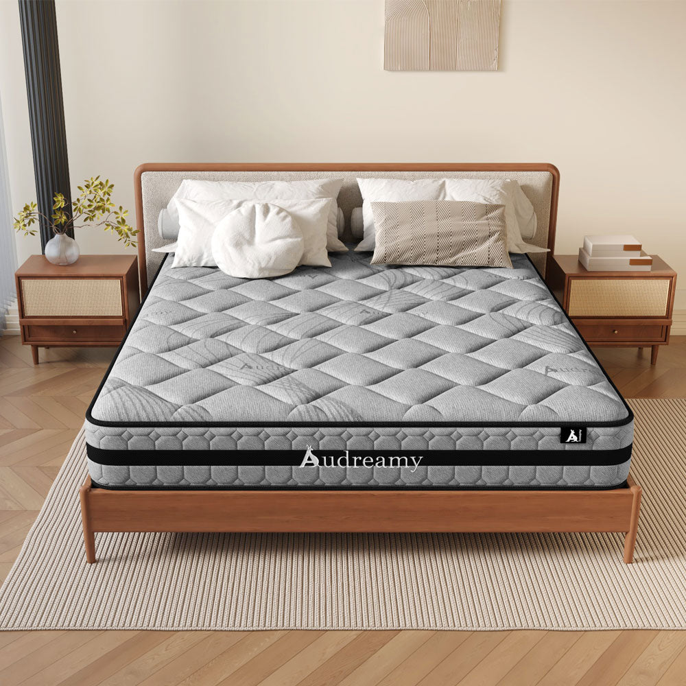 Audreamy Celeste Mattress – 23 cm Plush Tight Top Bamboo Charcoal Fabric 7-Zone Pocket Spring Medium Firm