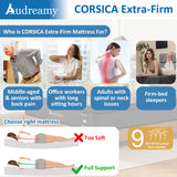 Audreamy Corsica Mattress – 26 cm Euro Top Bamboo Charcoal Fabric 7-Zone Pocket Spring Orthopedic Support for Back & Spine Health Extra-Firm-Pre-Order Now – Ships by 22/10/2025 at the latest!