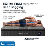 Audreamy Corsica Mattress – 26 cm Euro Top Bamboo Charcoal Fabric 7-Zone Pocket Spring Orthopedic Support for Back & Spine Health Extra-Firm King