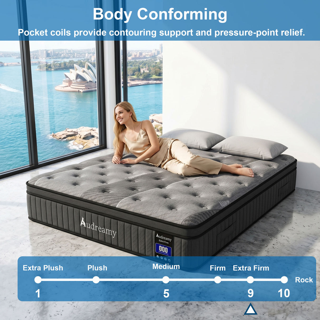 Audreamy Corsica Mattress – Orthopedic Support for Back & Spine Health Extra-Firm