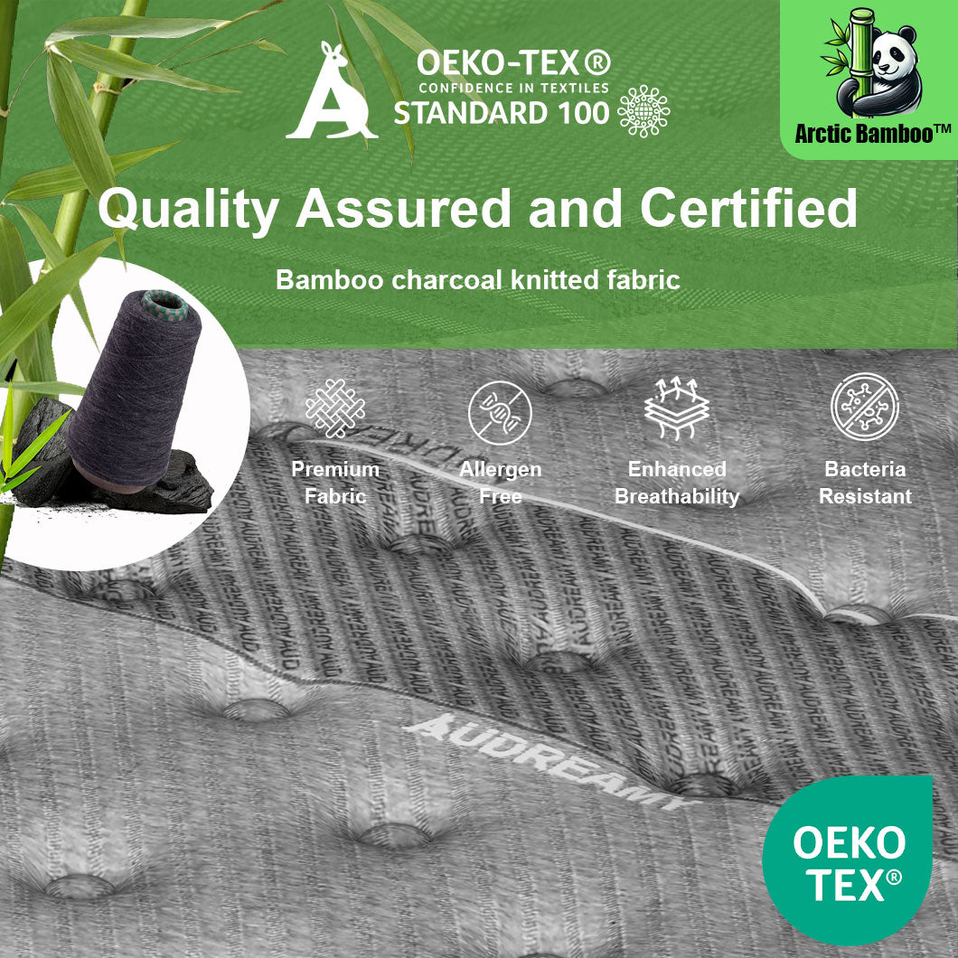 Audreamy Corsica Mattress – 26 cm Euro Top Bamboo Charcoal Fabric 7-Zone Pocket Spring Orthopedic Support for Back & Spine Health Extra-Firm-Pre-Order Now – Ships by 22/10/2025 at the latest!
