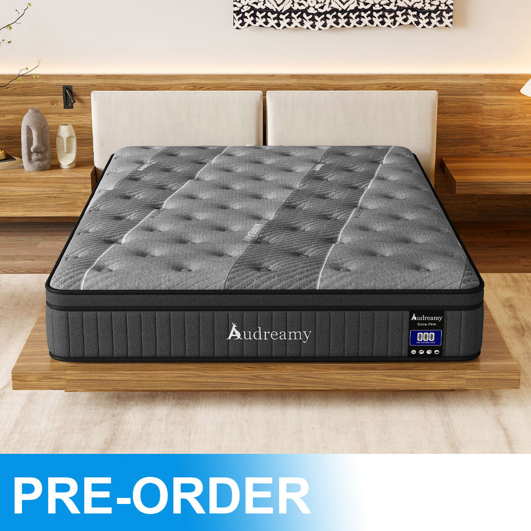 Audreamy Corsica Mattress – 26 cm Euro Top Bamboo Charcoal Fabric 7-Zone Pocket Spring Orthopedic Support for Back & Spine Health Extra-Firm-Pre-Order Now – Ships by 22/10/2025 at the latest!