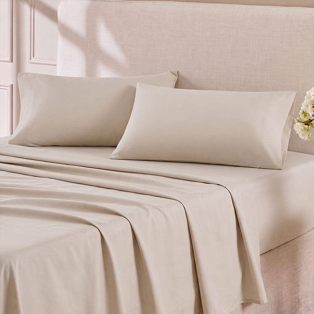 Hotel Soft Bed Sheet Set- Bedding Sheets & Pillowcases Breathable Bedding Wrinkle, Fade, Stain Resistant-Deep Pocket Flat Fitted Bed Sheet Set