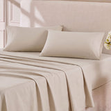 Hotel Soft Bed Sheet Set- Bedding Sheets & Pillowcases Breathable Bedding Wrinkle, Fade, Stain Resistant-Deep Pocket Flat Fitted Bed Sheet Set