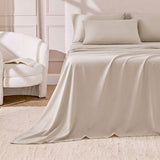 Hotel Soft Bed Sheet Set- Bedding Sheets & Pillowcases Breathable Bedding Wrinkle, Fade, Stain Resistant-Deep Pocket Flat Fitted Bed Sheet Set