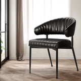 Artiss Dining Chairs Black PU Leather Yolanda