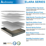 Audreamy Elara Mattress 25cm Pillow Top – Cloud Comfort with Memory Foam Support
