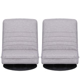 Artiss 2 Swivel Floor Chair 360 Adjustable Foldable Lounge Seat Floor Sofa Chair Grey