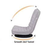 Artiss 4PCS Swivel Floor Chair 360 Adjustable Foldable Lounge Seat Floor Sofa Chair Grey