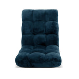 Artiss Floor Lounge Sofa Bed Flannel Fabric Navy