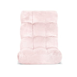 Artiss Floor Lounge Sofa Bed Flannel Fabric Pink