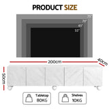 Artiss TV Unit Entertainment Unit Storage Cabinet 200cm White