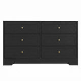 Artiss 6 Chest of Drawers Tallboy Cabinet - LEIF Black