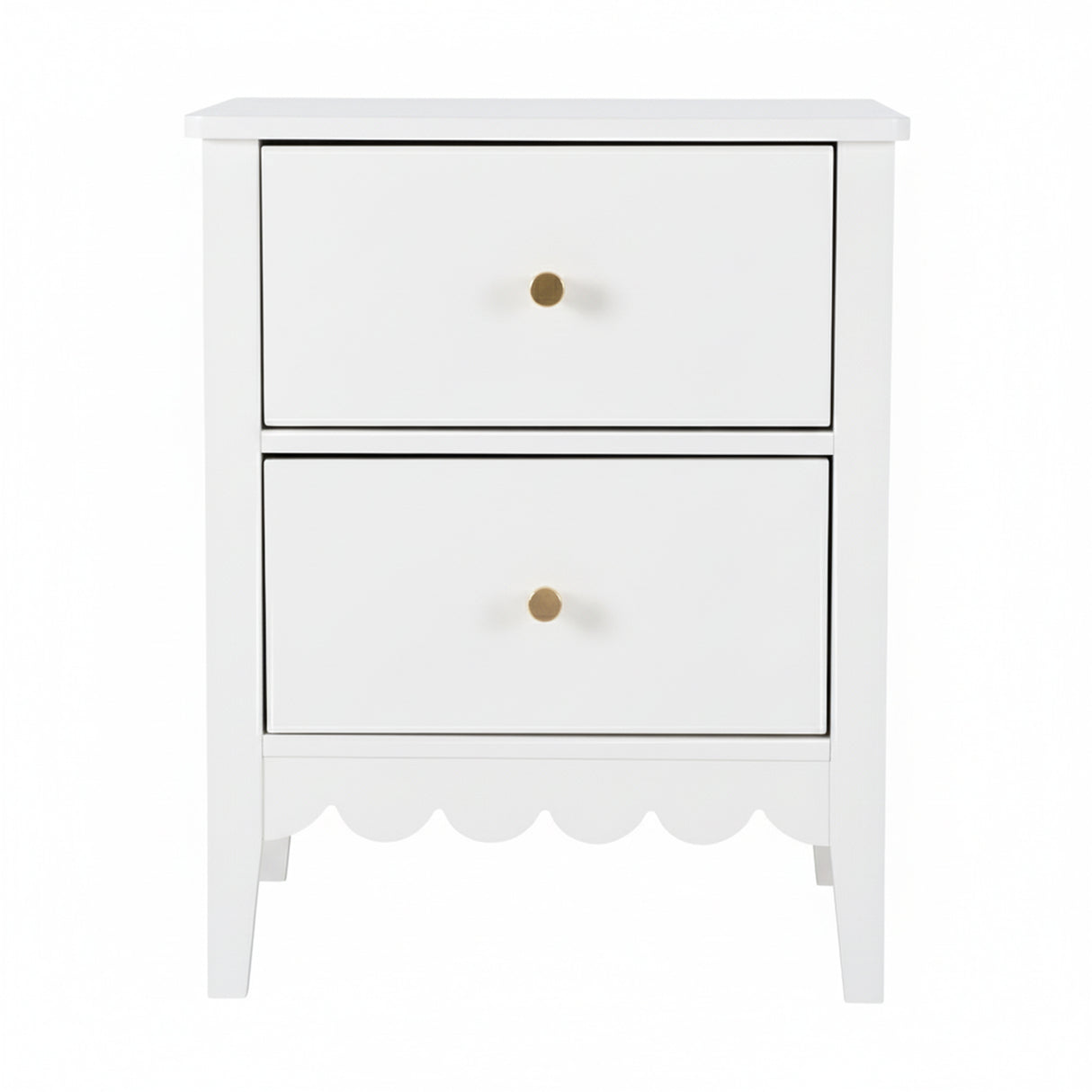 Artiss Bedside Table 2 Drawers Bedroom Storage Nightstand White
