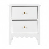 Artiss Bedside Table 2 Drawers Bedroom Storage Nightstand White