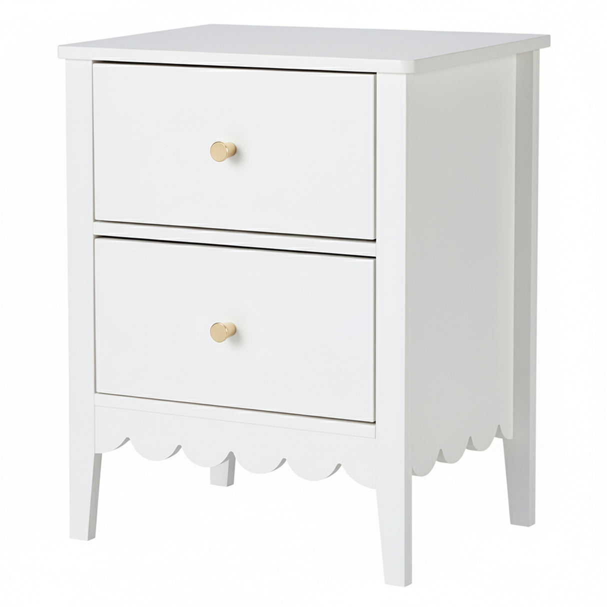 Artiss Bedside Table 2 Drawers Bedroom Storage Nightstand White