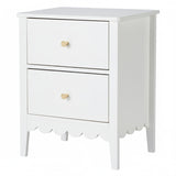 Artiss Bedside Table 2 Drawers Bedroom Storage Nightstand White