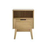 Kaveno Bedside Tables Rattan Drawers Side Table Nightstand Storage Cabinet Wood