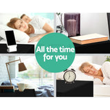 Artiss 2X Bedside Table 2 Drawers Lift-up Storage Black