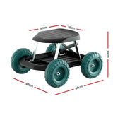 Gardeon Garden Cart Rolling Stool with Wheels Gardening Helper Seat Farm Yard