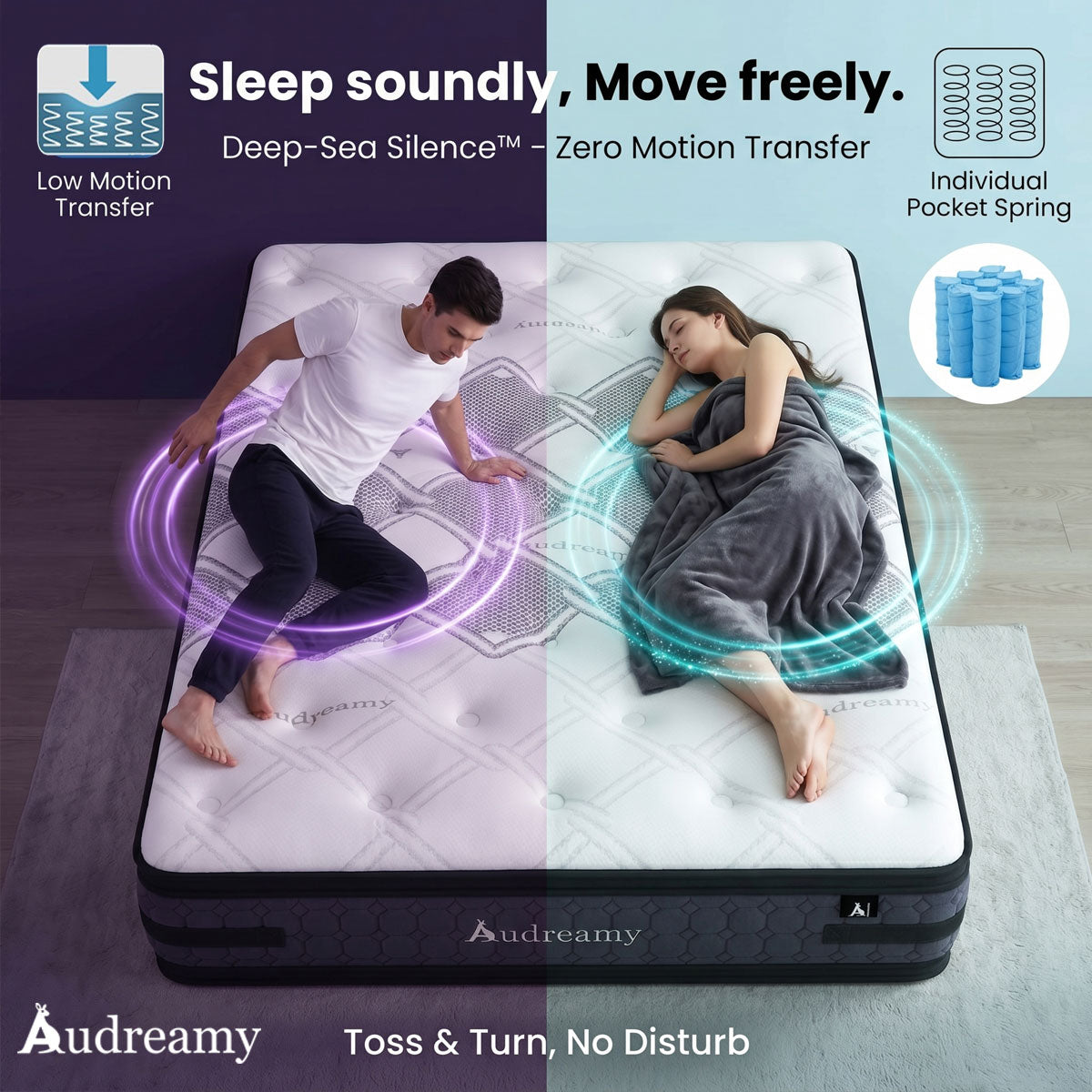 Audreamy Geneva Mattress – 36cm Dual-Sided Firmness Medium Soft/Firm