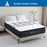 Audreamy Geneva Mattress – 36cm Euro Top Cool Gel Foam 7-Zone Pocket Spring Dual-Sided Firmness Medium Soft/Firm (Queen)